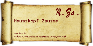 Mauszkopf Zsuzsa névjegykártya